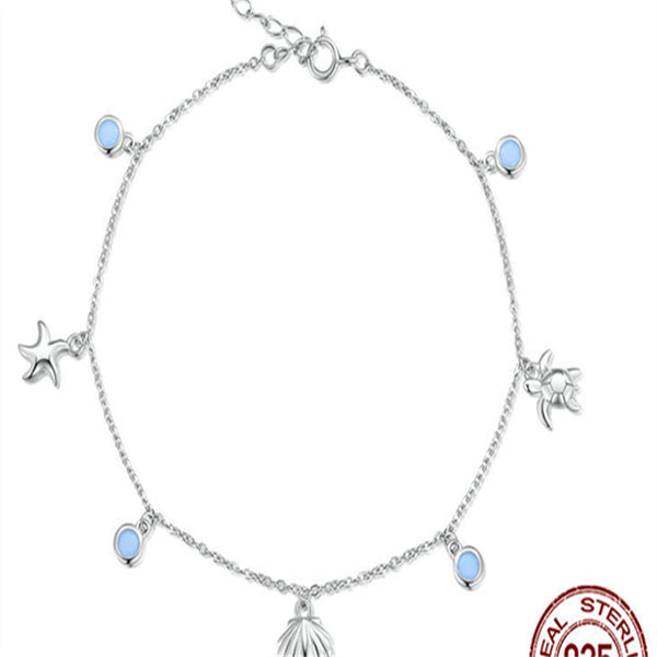 Unique Seashell Starfish Sea Turtle Ocean Beach Anklet