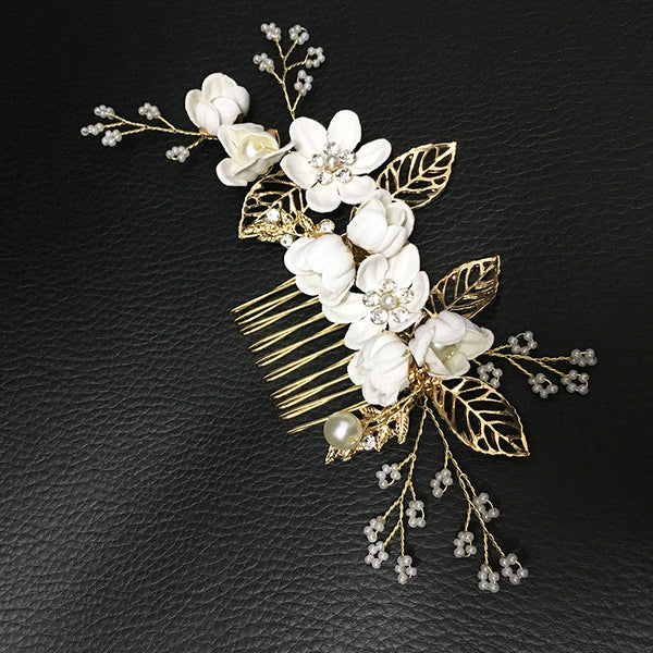 Pearl Flower Bridal Wedding Headband