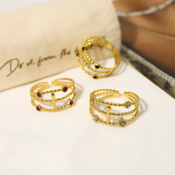 Gold Triple Layered Ring