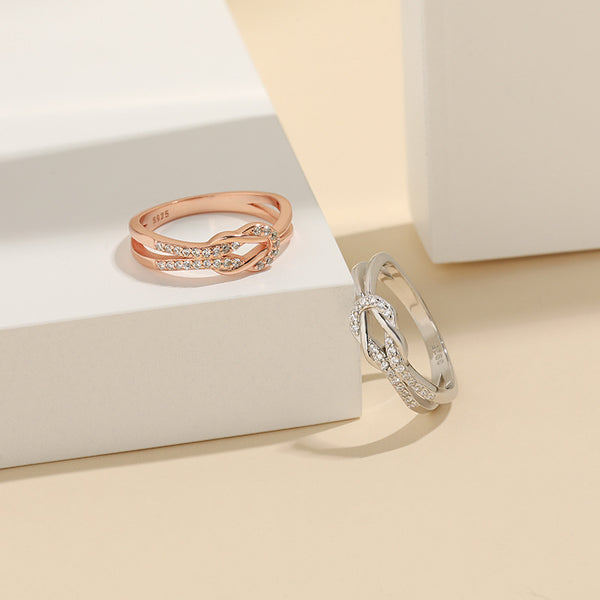 Double Band Knot Stacking Ring