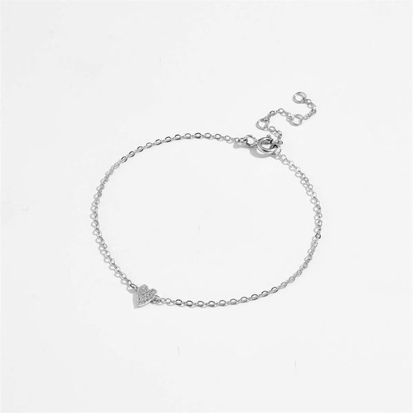 Single Heart Charm Bracelet