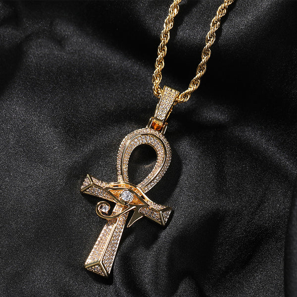 Eye of Horus Ankh Cross Necklace