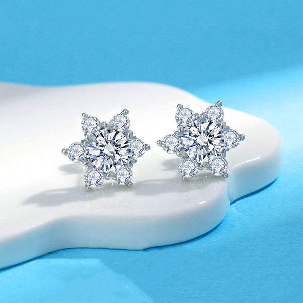 Moissanite Star of David Stud Earrings