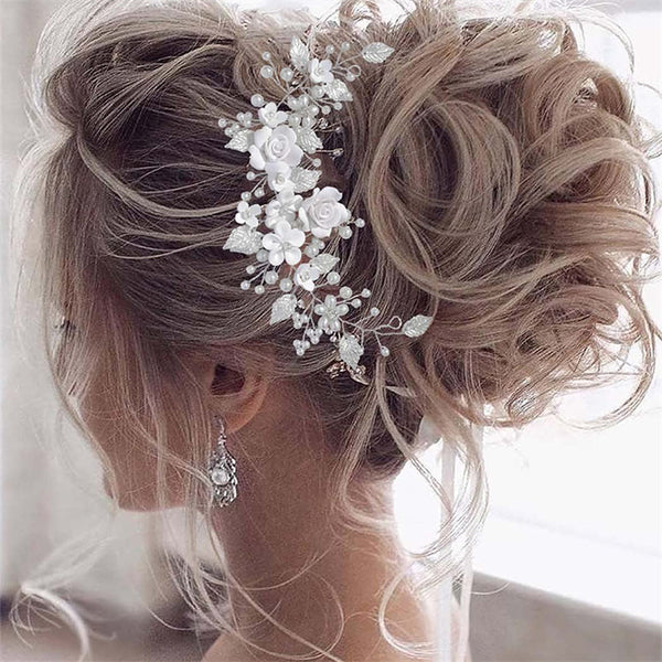 Pearl Flower Bridal Wedding Headband