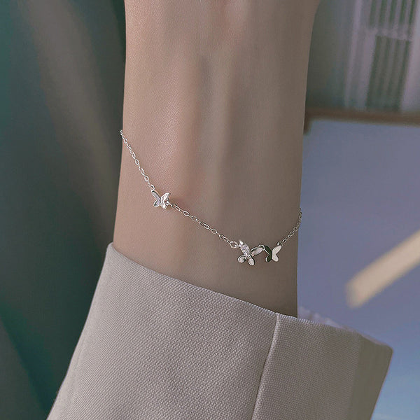 Dainty Butterfly Charm Bracelet