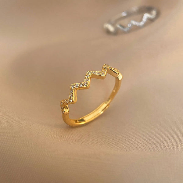 Dainty Wave Stackable Ring