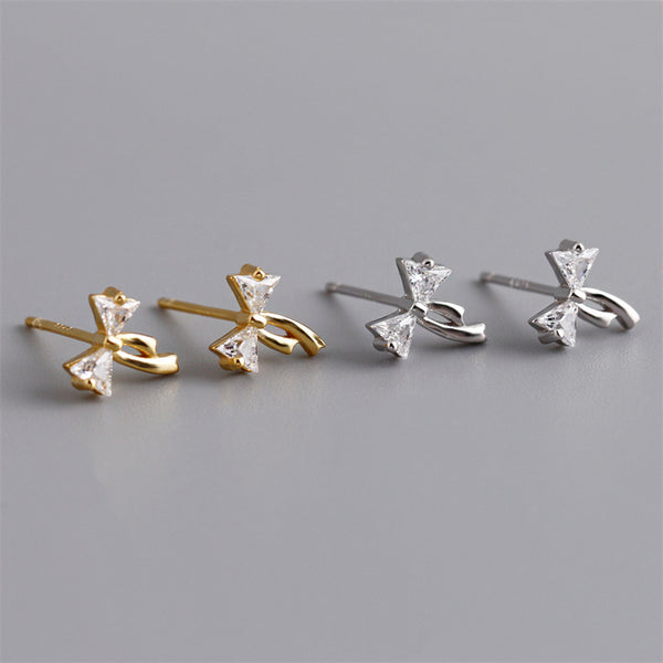 Dainty Bow Tie Stud Earrings