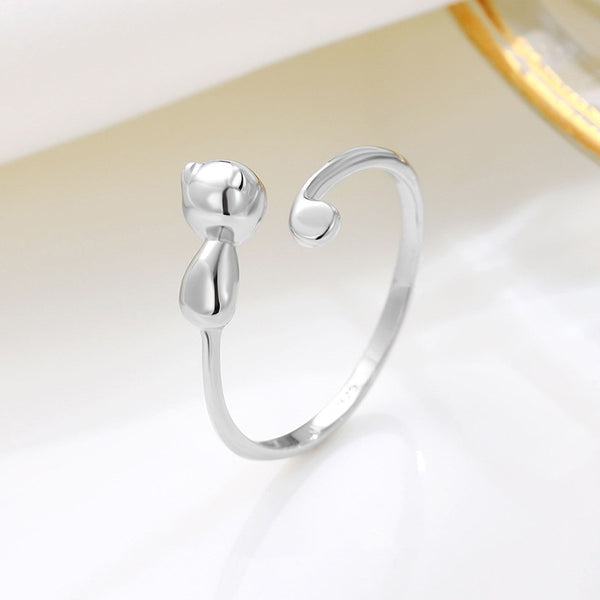 Cute Cat Open Stacking Ring