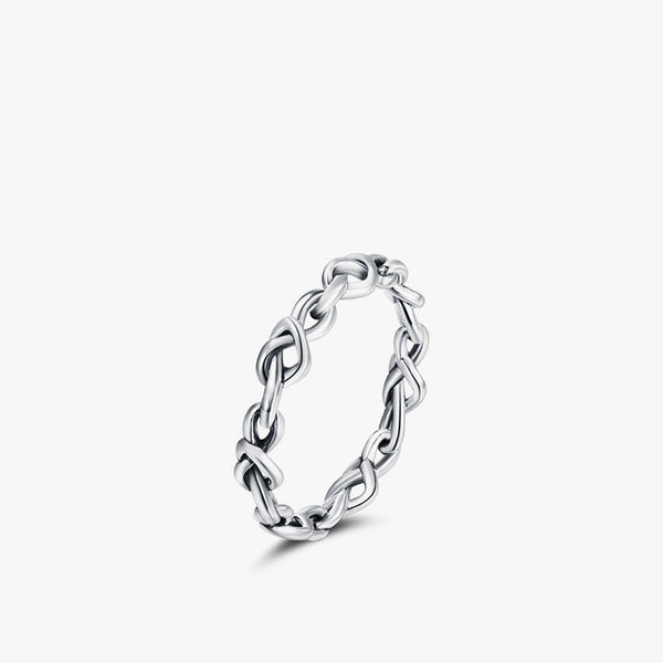 Heart Knot Stacking Band Ring