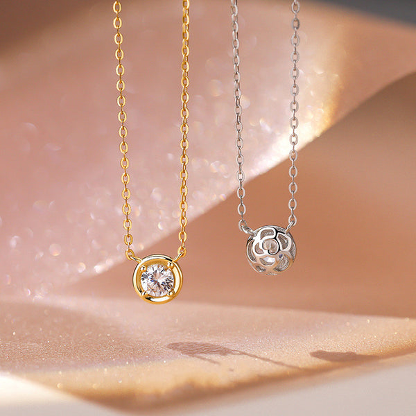 Solitaire Bubble Pendant Necklace