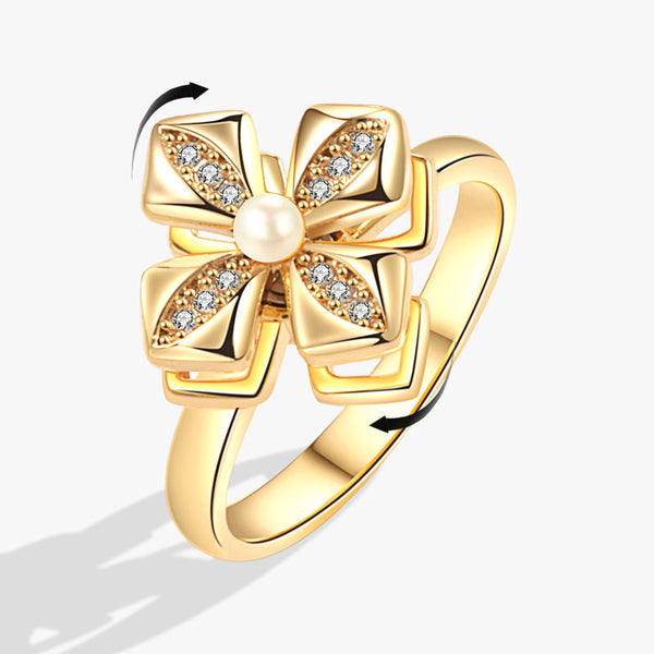 Four Leaf Clover Fidget Spinner Ring