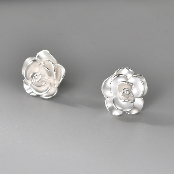 Peony Flower Stud Earrings