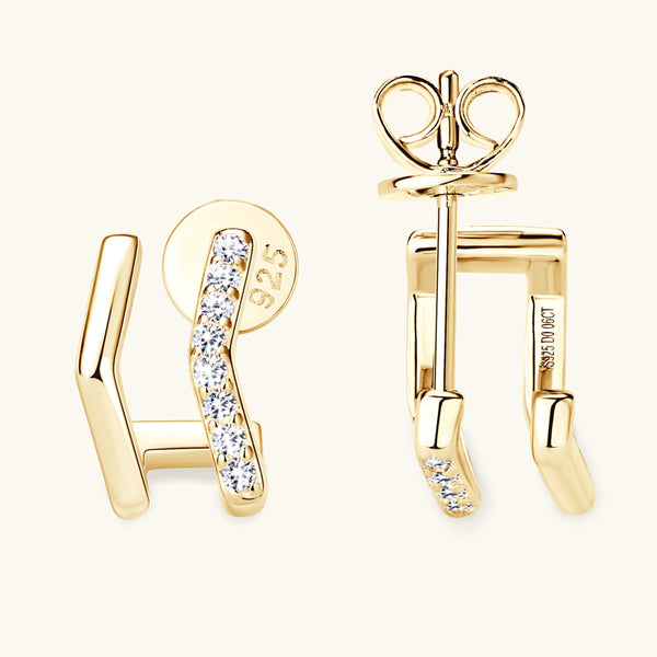 Musical Note Moissanite Stud Earrings