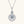 Moissanite Halo Circle Charm Necklace