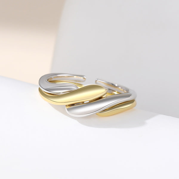 Infinty Wave Stackable Double Ring