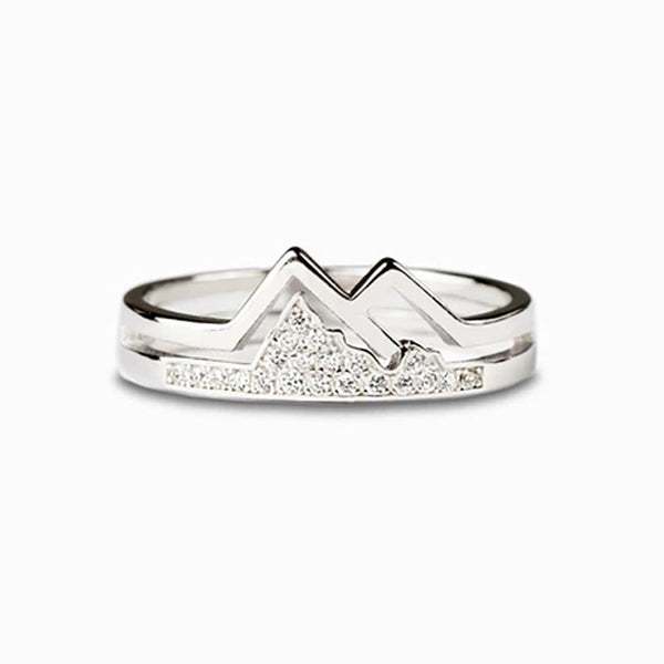 Sterling Silver Mountain Stacking Ring