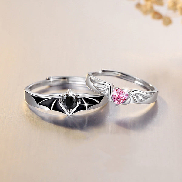 Angel Devil Couple Matching Ring