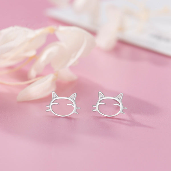 Cute Cat Stud Earrings