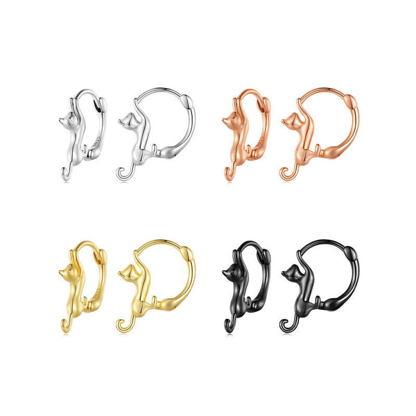 Cute Cat Hoop Earrings