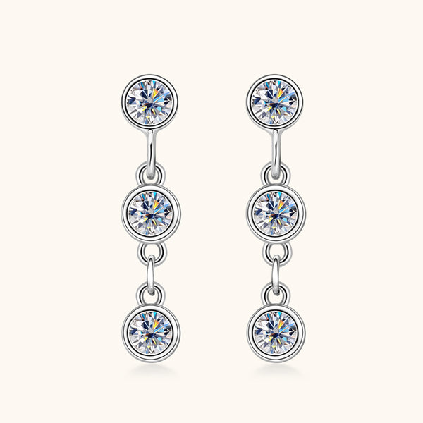 Bubble Moissanite Shoulder Duster Earrings