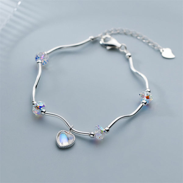 Dainty Heart Wave Bracelet