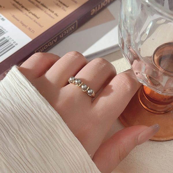 Pearl Twist Stackable Ring