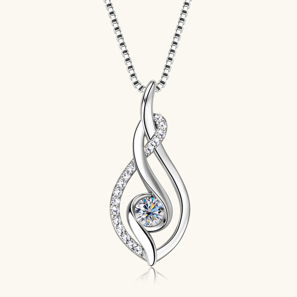 Twist Moissanite Pendant Necklace