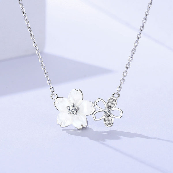 Dainty Cherry Blossom Charm Necklace