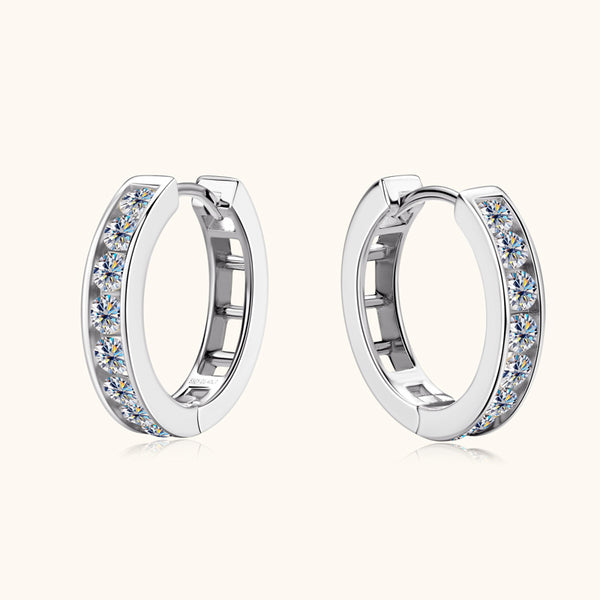 Moissanite Wedding Hoop Earrings