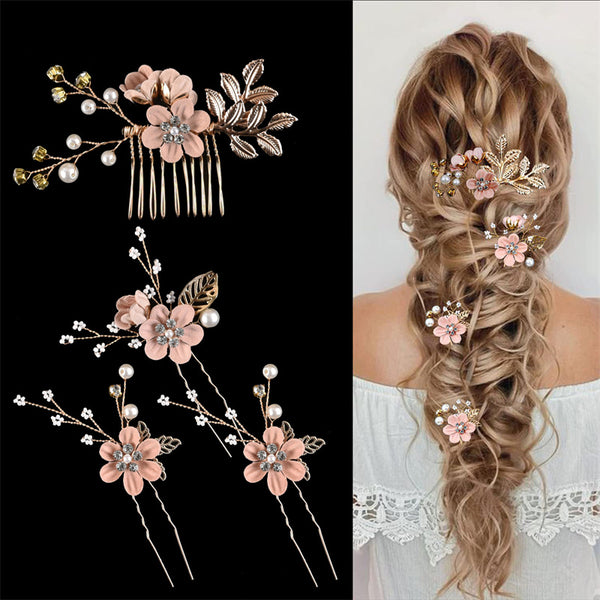 Pearl Flower Bridal Wedding Hairpin