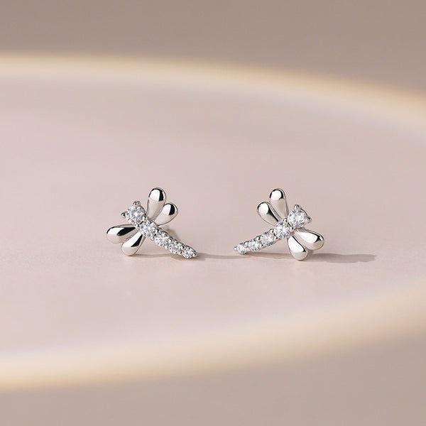 Cute Mini Dragonfly Stud Earrings