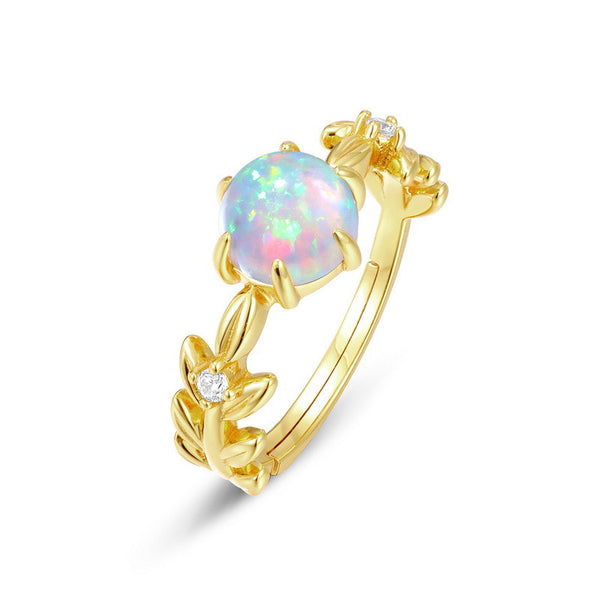 Dainty Six-Prong Opal Ring