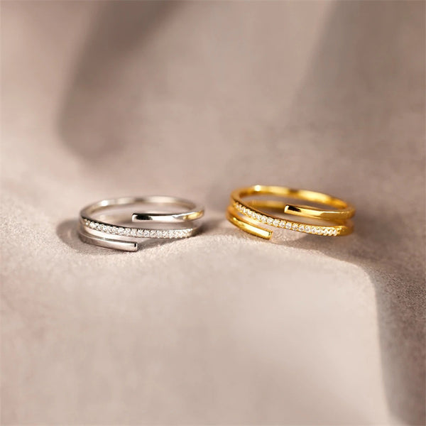 Three Row Stacking Band Ring