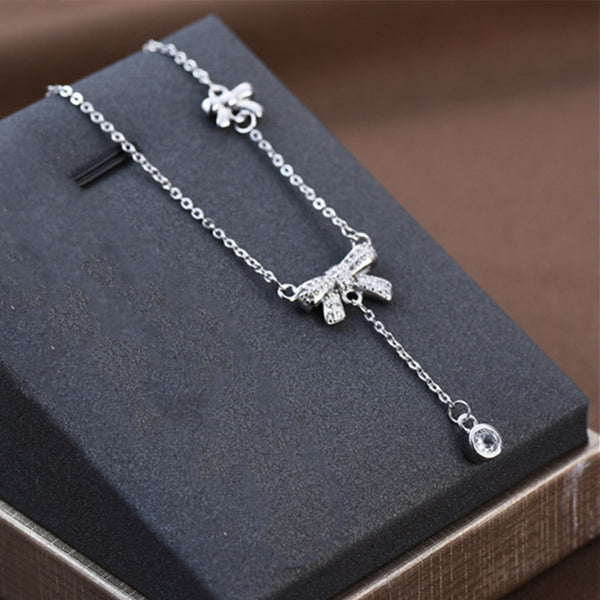 Bow Tie Bowknot Charm Wedding Necklace