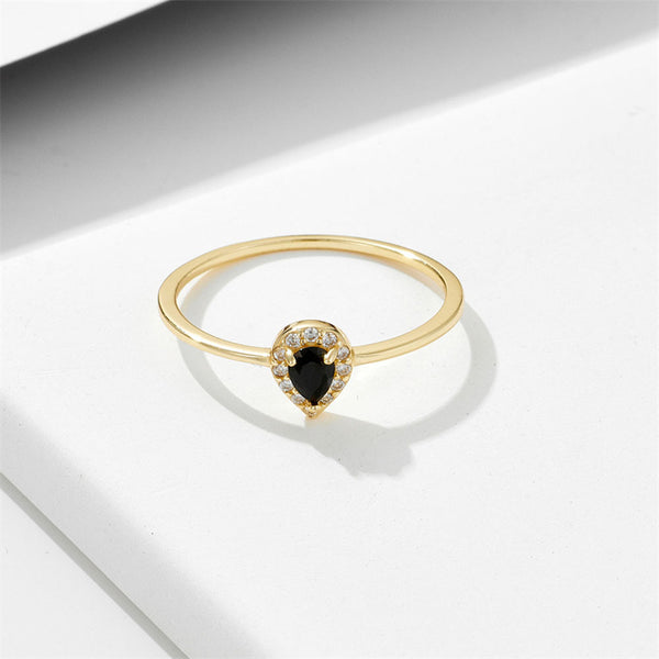 Gold Teardrop Stackable Ring