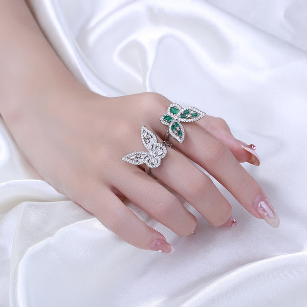 Dainty Butterfly Open Stacking Ring