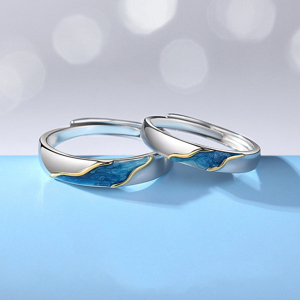 Starry Sky Couple Ring