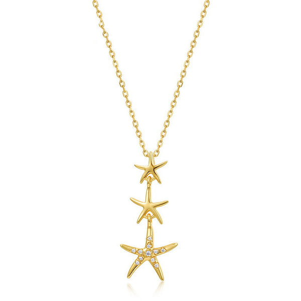 Gold Starfish Pendant Necklace