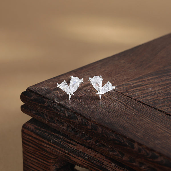 Star Heart Stud Earrings