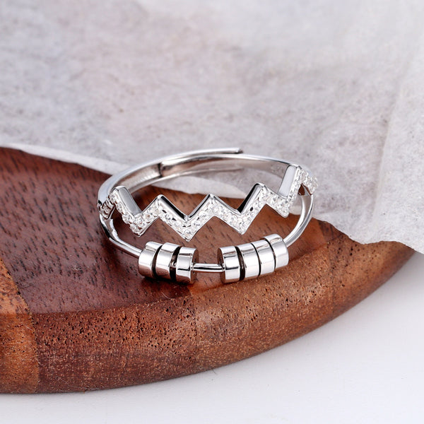 Heartbeat Anxiety Fidget Spinner Ring