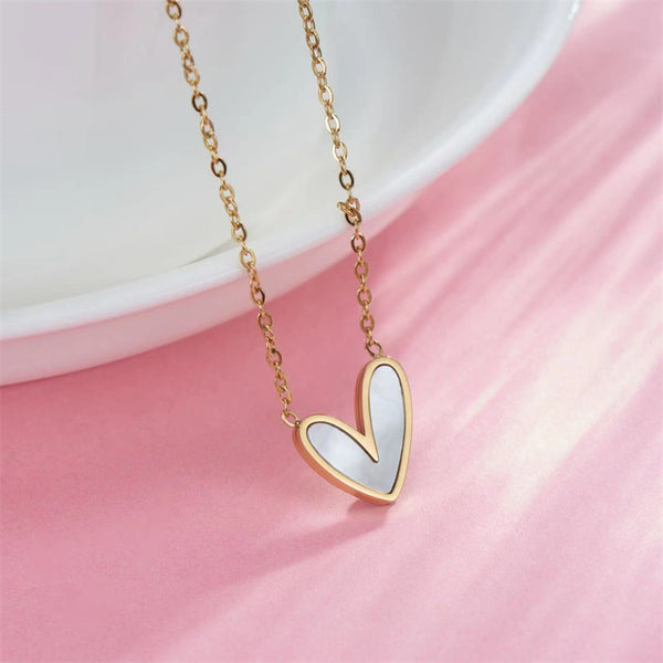 Mother of Shell Heart Necklace