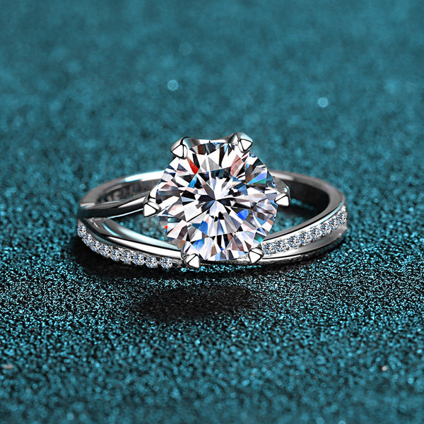 Six-Prong Moissanite Wedding Ring