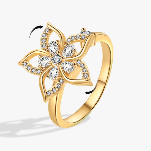 Flower Anxiety Fidget Spinner Ring