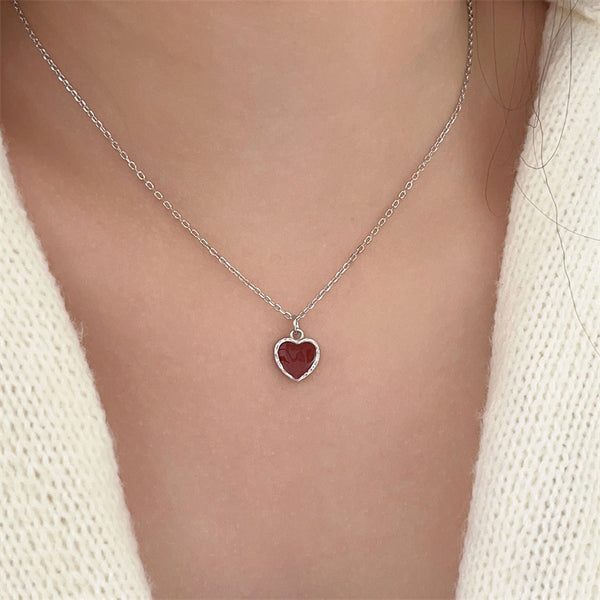 Red Heart Pendant Necklace