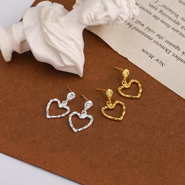 Irregular Heart Stud Earrings