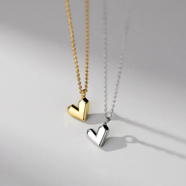 Dainty Heart Charm Pendant Necklace