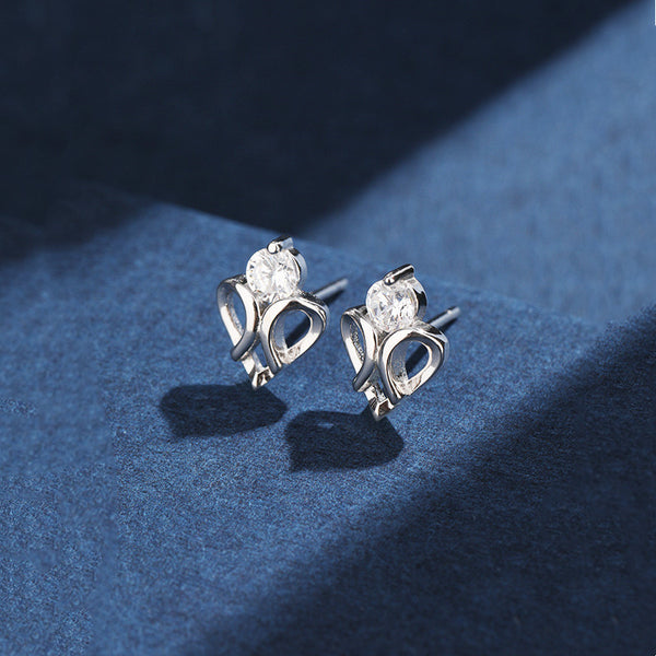 Dainty Heart Stud Earrings