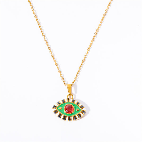 Colorful Evil Eye Charm Necklace