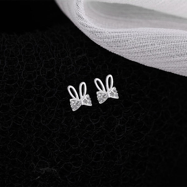 Cute Bowknot Bunny Stud Earrings