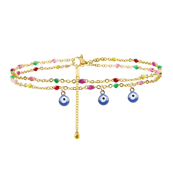 Turkish Evil Eye Bead Anklet